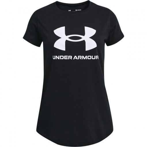 UNDER ARMOUR Dziewczęca koszulka treningowa Under Armour UA G Sportstyle Logo SS  czarna Czarny