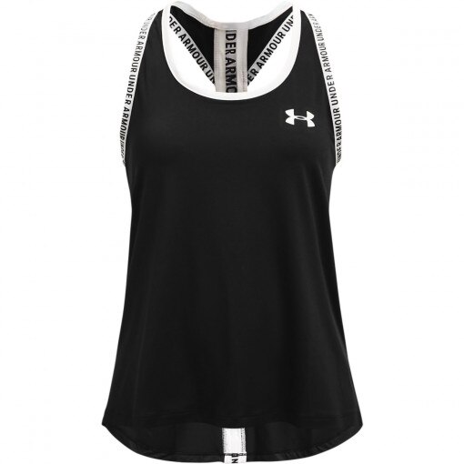 UNDER ARMOUR Dziewczęca koszulka treningowa UNDER ARMOUR UA Knockout Tank  czarna  Czarny
