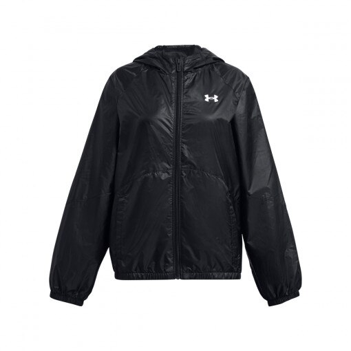 UNDER ARMOUR Dziewczęca kurtka wiatrówka Under Armour UA Sport Windbreaker Jkt  czarna Czarny