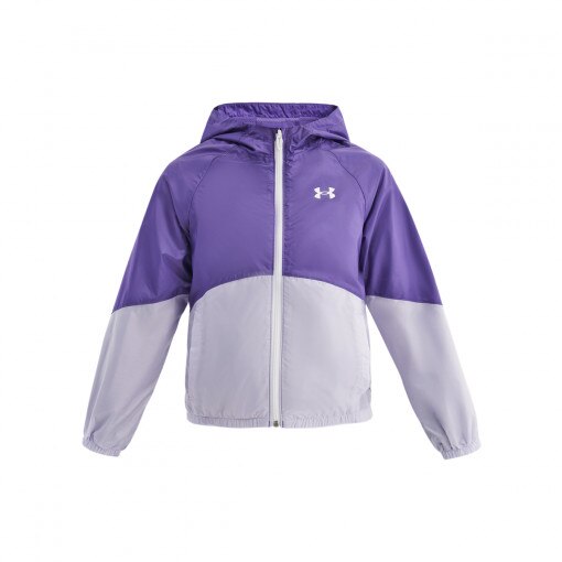 UNDER ARMOUR Dziewczęca kurtka wiatrówka Under Armour UA Sport Windbreaker Jkt  fioletowa Fioletowy