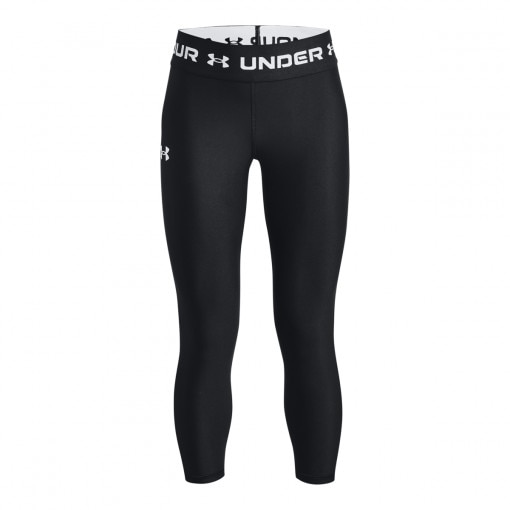 UNDER ARMOUR Dziewczęce legginsy treningowe UNDER ARMOUR HeatGear® Armour Ankle Crop  czarne Czarny