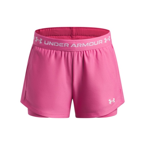 Obrazek dla: UNDER ARMOUR Dziewczęce spodenki 2w1 Under Armour UA Tech Play Up 2n1 Short  różowe Rożowy
