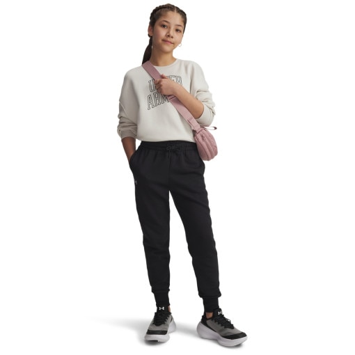 UNDER ARMOUR Dziewczęce spodnie dresowe Under Armour UA Rival Fleece Joggers czarne Czarny