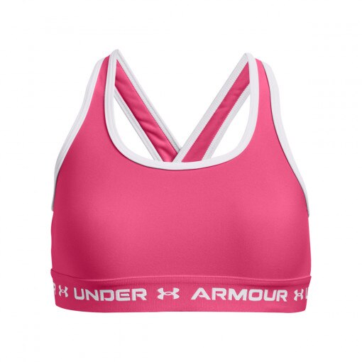  UNDER ARMOUR Dziewczęcy biustonosz treningowy Under Armour G Crossback Mid Solid  różowy Jasny róż