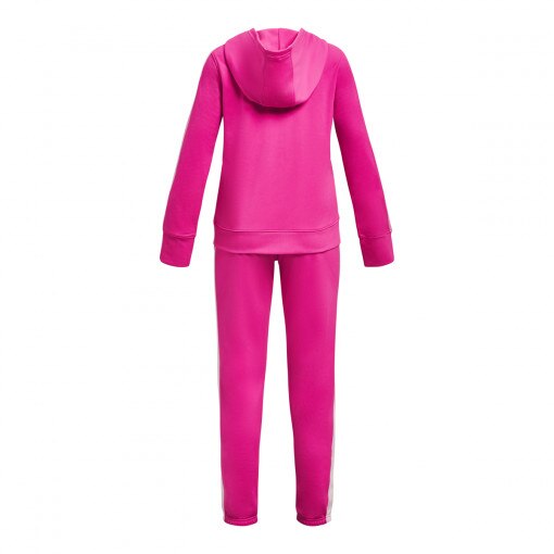 Dziewczęcy dres komplet treningowy UNDER ARMOUR UA Knit Hooded Tracksuit - różowy