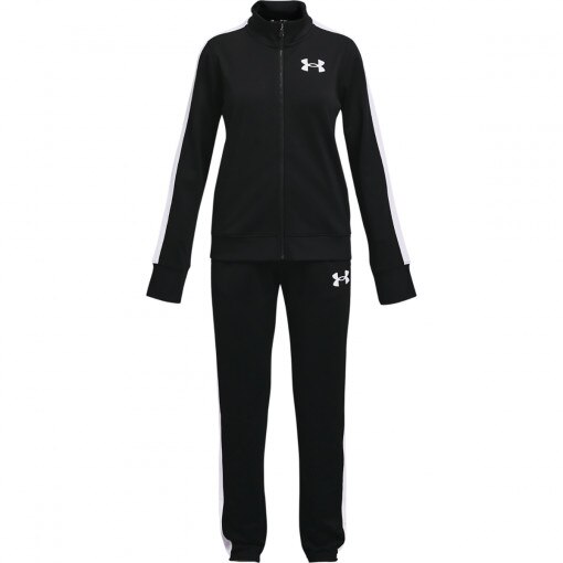 UNDER ARMOUR Dziewczęcy dres treningowy UNDER ARMOUR EM Knit Track Suit  czarny Czarny