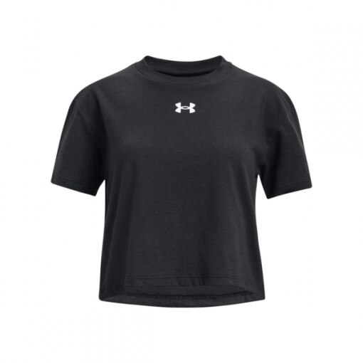 UNDER ARMOUR Dziewczęcy tshirt crop top Under Armour UA Crop Sportstyle Logo Short Sleeve  czarny  Czarny