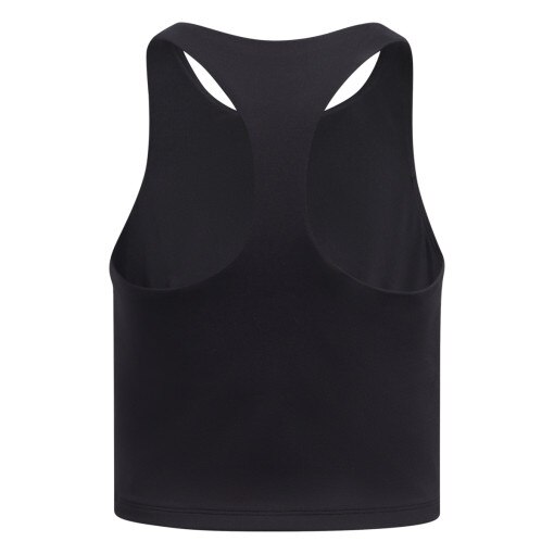 Dziewczęcy top treningowy Under Armour G Motion Branded Crop Tank - czarny