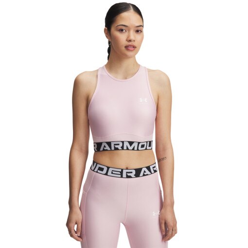 UNDER ARMOUR Damski top treningowy Under Armour Heatgear Rib Tank różowy Różowy