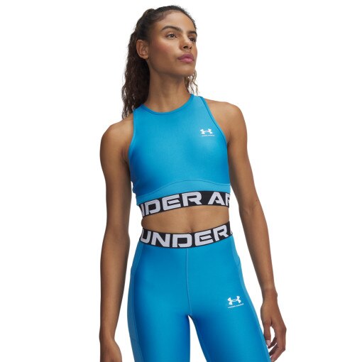 UNDER ARMOUR Damski top treningowy Under Armour Heatgear Rib Tank niebieski Niebieski
