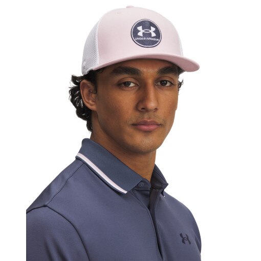 UNDER ARMOUR Męska czapka z daszkiem Under Armour M Isochill Drive Mid STR  różowa Różowy