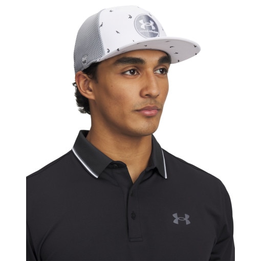UNDER ARMOUR Męska czapka z daszkiem Under Armour M Isochill Drive Mid STR  szara Szary