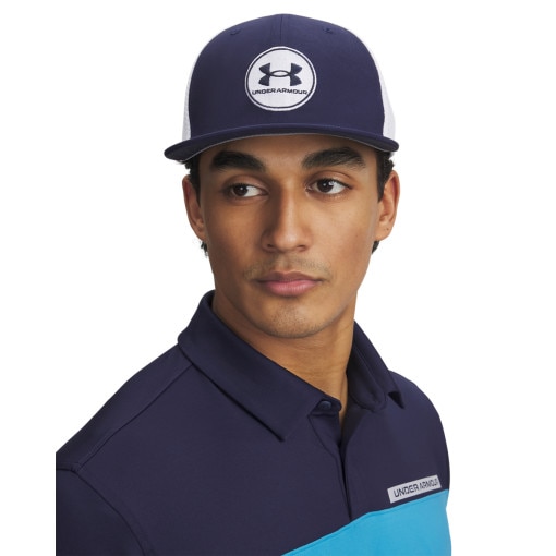 UNDER ARMOUR Męska czapka z daszkiem Under Armour M Isochill Drive Mid STR  granatowa Granatowy