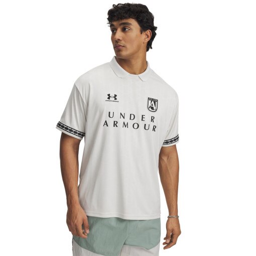 UNDER ARMOUR Męska koszulka z nadrukiem Under Armour M's 96 Terrace Jsy SS  biała Biały