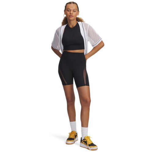 UNDER ARMOUR Damskie spodenki treningowe Under Armour Meridian Mesh 7in Short  czarne Czarny