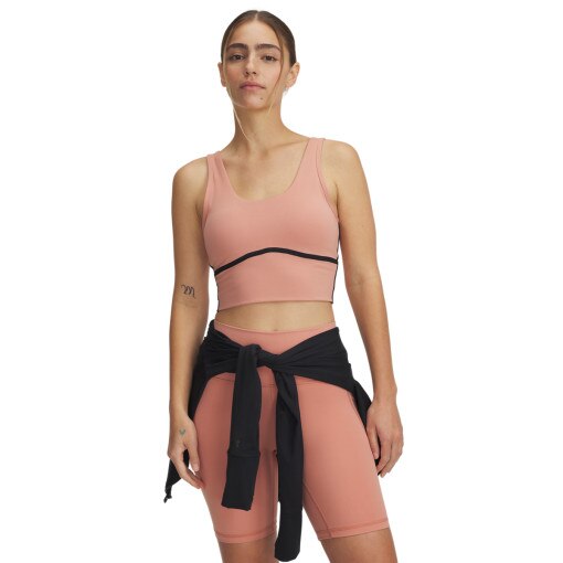 UNDER ARMOUR Damski top treningowy Under Armour Meridian Piped Crop Tank  pomarańczowy Pomarańczowy