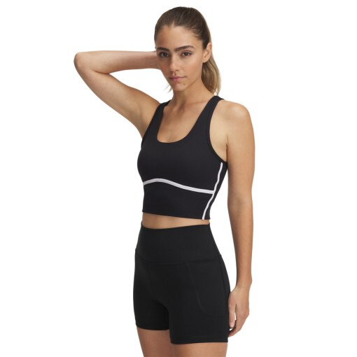 UNDER ARMOUR Damski top treningowy Under Armour Meridian Piped Crop Tank  czarny Czarny