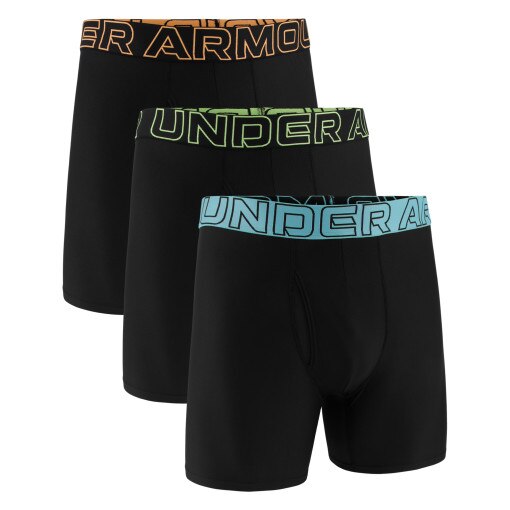  UNDER ARMOUR Męska bielizna treningowa (3pack) Under Armour M UA Perf Tech 6in  czarna Czarny