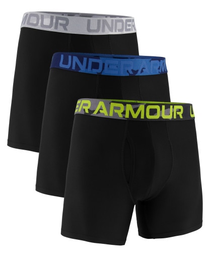 Obrazek dla: UNDER ARMOUR Męska bielizna treningowa (3pack) Under Armour UA PERFORMANCE TECH  NOVELTY 3" 3pk  czarna Czarny