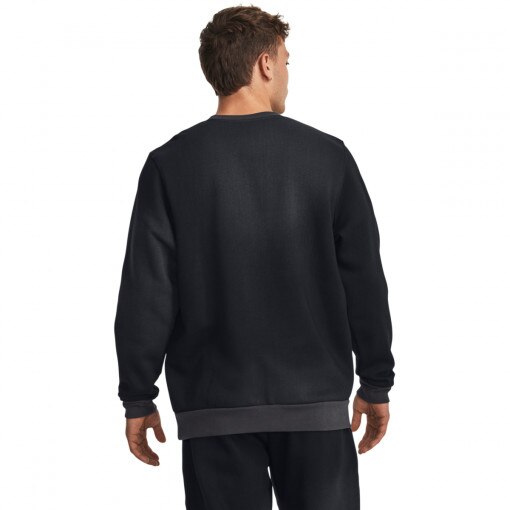 Męska bluza dresowa nierozpinana bez kaptura Under Armour UA Essential Flc Novelty Crw - czarna