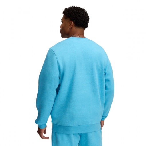Męska bluza dresowa nierozpinana bez kaptura Under Armour UA Essential Fleece Crew - niebieska
