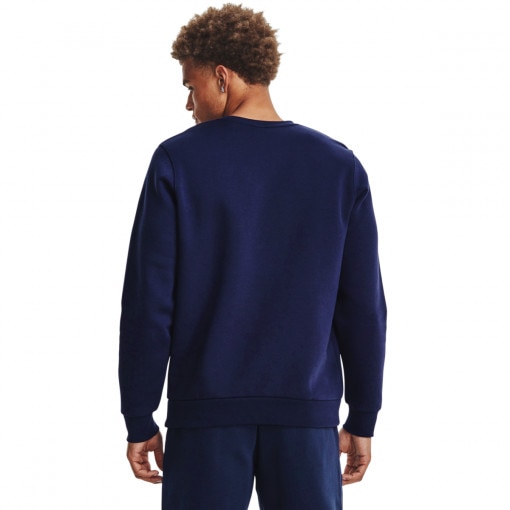 Męska bluza dresowa nierozpinana bez kaptura Under Armour UA Essential Fleece Crew - granatowa