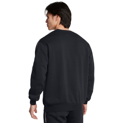 Męska bluza dresowa nierozpinana bez kaptura Under Armour UA Icon Fleece Crew Taping - czarna