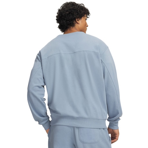 Męska bluza dresowa nierozpinana bez kaptura Under Armour UA Rival LW Crew - niebieska