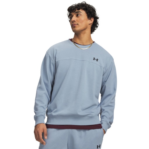 Obrazek dla: UNDER ARMOUR Męska bluza dresowa nierozpinana bez kaptura Under Armour UA Rival LW Crew niebieska Niebieski