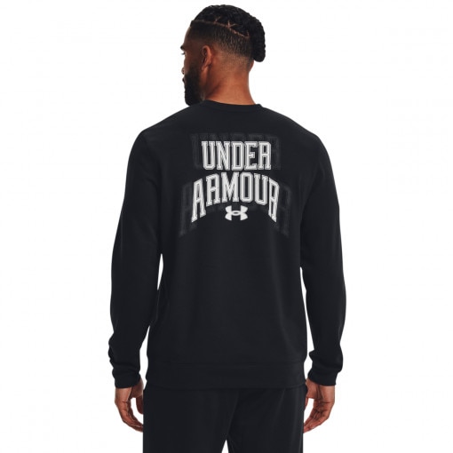 Męska bluza dresowa nierozpinana bez kaptura Under Armour UA Rival Terry Graphic Crew - czarna