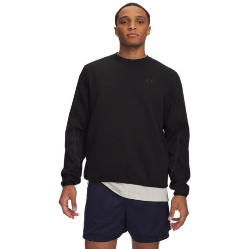 Obrazek dla: UNDER ARMOUR Męska bluza dresowa nierozpinana bez kaptura Under Armour UA Unstoppable Flc Crew czarna Czarny