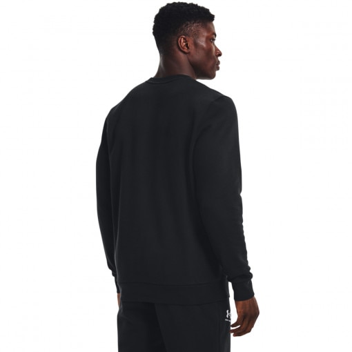 Męska bluza dresowa nierozpinana bez kaptura Under Armour UA Essential Fleece Crew - czarna