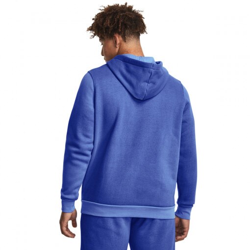 Męska bluza dresowa nierozpinana z kapturem Under Armour UA Essential Flc Novelty HD - niebieska