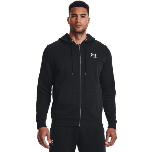 UNDER ARMOUR Męska bluza dresowa rozpinana z kapturem Under Armour UA Icon Fleece FZ Hood  czarna Czarny