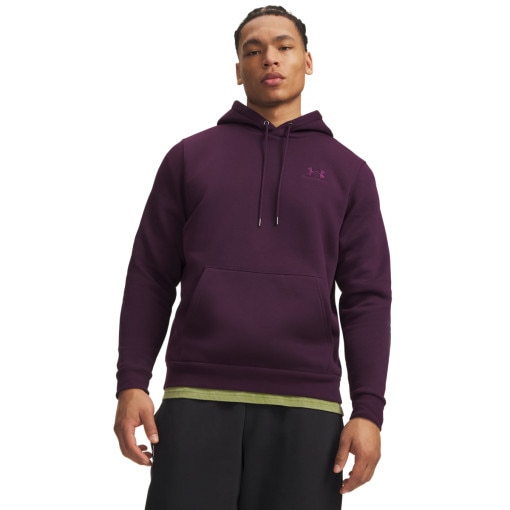 Obrazek dla: UNDER ARMOUR Męska bluza dresowa nierozpinana z kapturem Under Armour UA Icon Fleece Hoodie  fioletowa Fioletowy