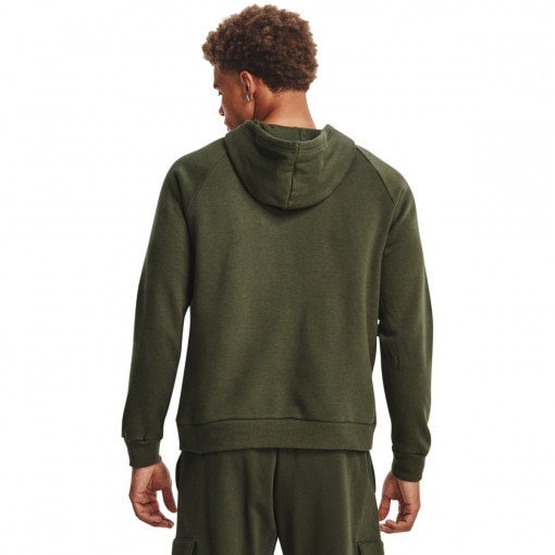 Męska bluza dresowa nierozpinana z kapturem Under Armour UA Rival Fleece Logo HD - khaki