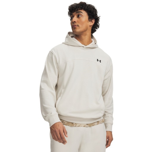 Obrazek dla: UNDER ARMOUR Męska bluza dresowa nierozpinana z kapturem Under Armour UA Rival Lightweight  kremowa Kremowy