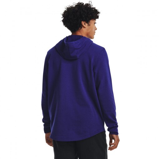 Męska bluza dresowa nierozpinana z kapturem UNDER ARMOUR UA RIVAL TERRY LC HD - granatowa