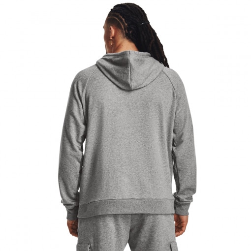 Męska bluza dresowa nierozpinana z kapturem Under Armour UA Rival Fleece Hoodie - szara