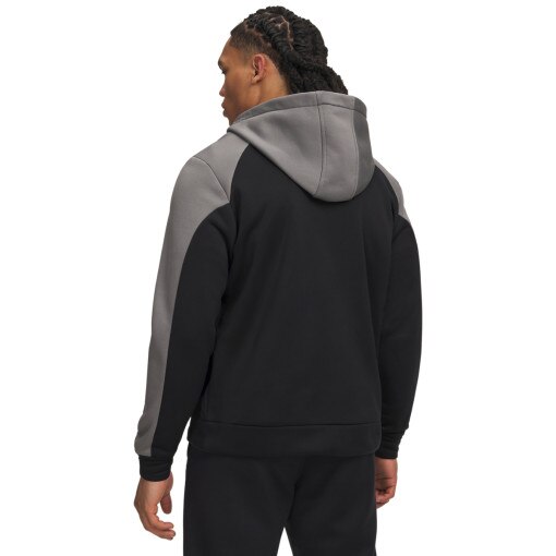 Męska bluza dresowa rozpinana z kapturem Under Armour Armour Fleece Winterized - czarne