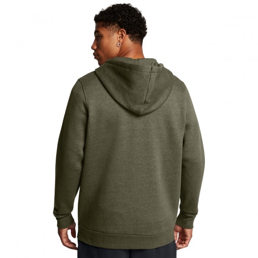 Męska bluza dresowa rozpinana z kapturem Under Armour UA Essential Fleece Fz Hood - oliwkowa/khaki