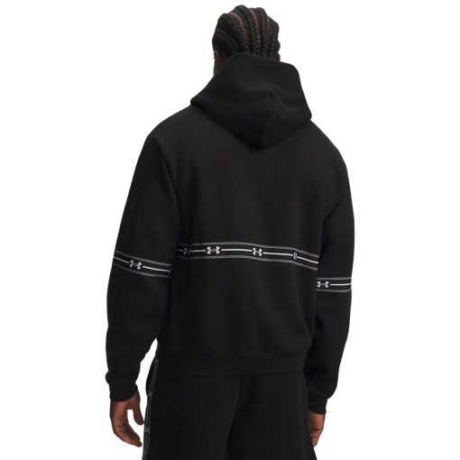 Męska bluza dresowa rozpinana z kapturem Under Armour UA Icon Flc Taped FZ - czarna