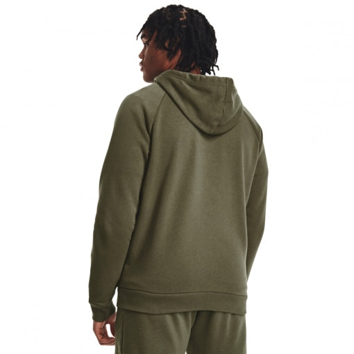 Męska bluza dresowa rozpinana z kapturem Under Armour UA Rival Fleece FZ Hoodie - oliwkowa/khaki