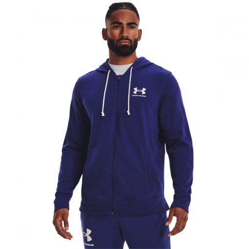Obrazek dla: UNDER ARMOUR Męska bluza dresowa rozpinana z kapturem UNDER ARMOUR UA Rival Terry LC FZ  granatowa Granatowy