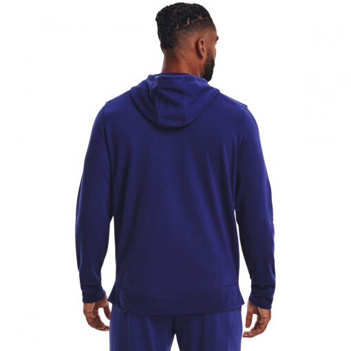 Męska bluza dresowa rozpinana z kapturem UNDER ARMOUR UA Rival Terry LC FZ - granatowa