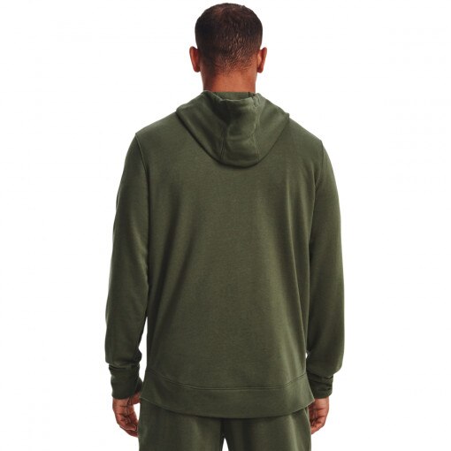 Męska bluza dresowa rozpinana z kapturem UNDER ARMOUR UA Rival Terry LC FZ - oliwkowa/khaki