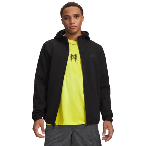 Obrazek dla: UNDER ARMOUR Męska bluza dresowa rozpinana z kapturem Under Armour UA Unstoppable Flc FZ  czarna Czarny