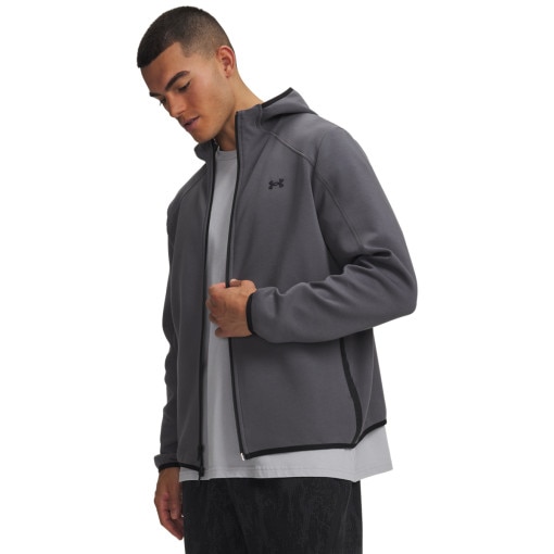 Obrazek dla: UNDER ARMOUR Męska bluza dresowa rozpinana z kapturem Under Armour UA Unstoppable Flc FZ  szara Szary