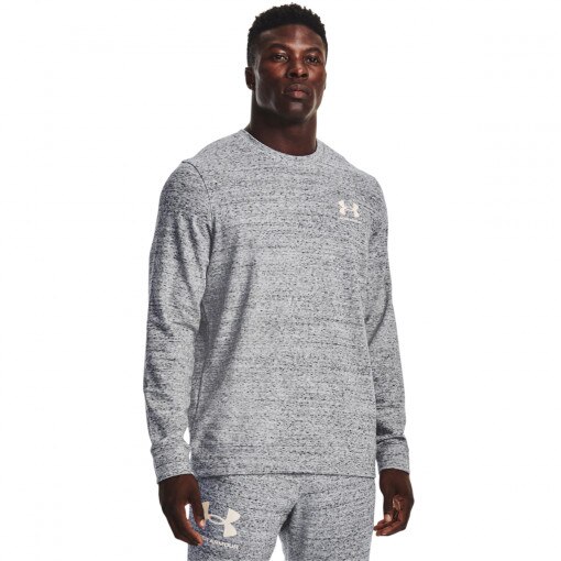 UNDER ARMOUR Męska bluza dresowa nierozpinana UNDER ARMOUR UA RIVAL TERRY LC CREW  szara Szary melanż