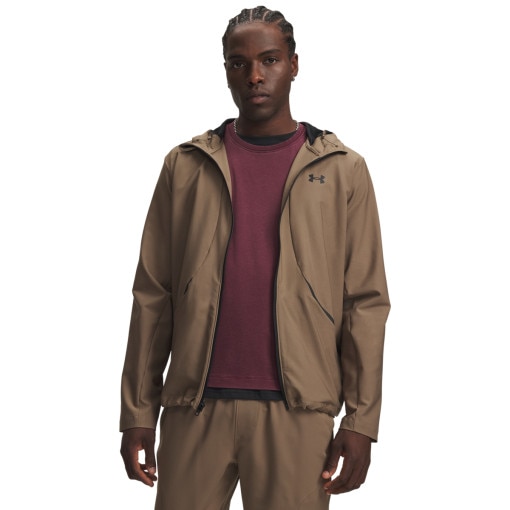 Obrazek dla: UNDER ARMOUR Męska bluza dresowa Under Armour UA Unstoppable Woven Jacket  brązowa Brązowy